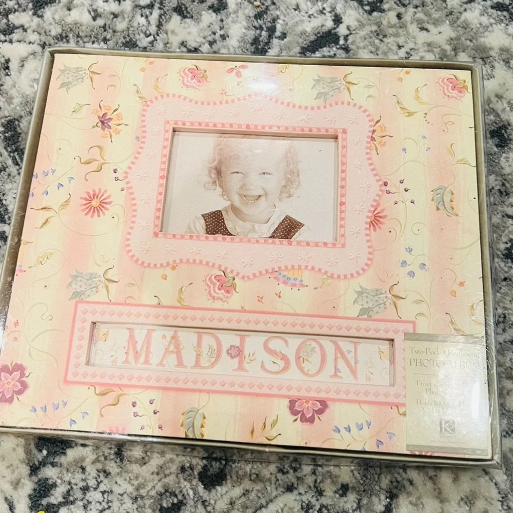 K & COMPANY FRAME A NAME CUSTOM PERSONALIZED FLOWER PHOTO ALBUM